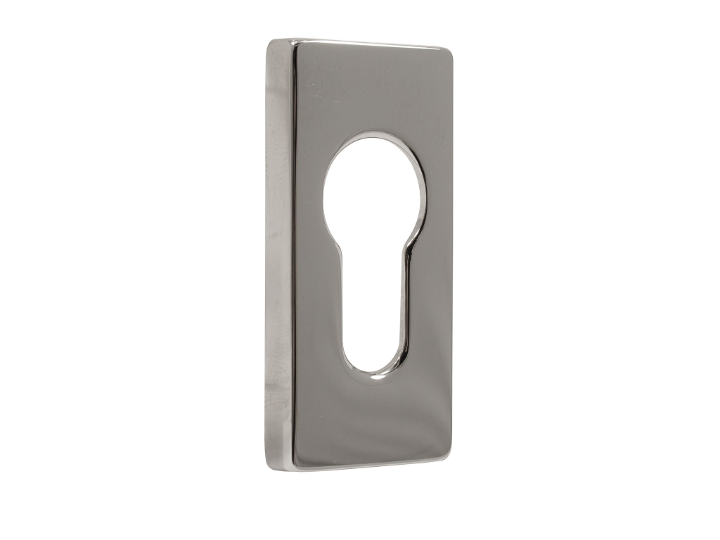 Bocchetta Rettangolare Foro Yale per Cilindro Europeo mm.28x61x7,5h varie finiture | Colombo Design - immagine 2